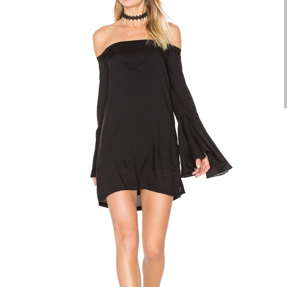 NWT MLM Label Bronte Shoulder black dress